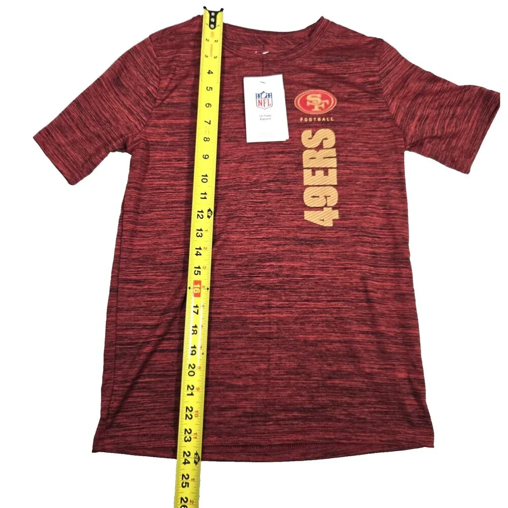 Nike San Francisco 49ers T-Shirt Youth Medium 10/12 NFL On Field Dri-Fit New